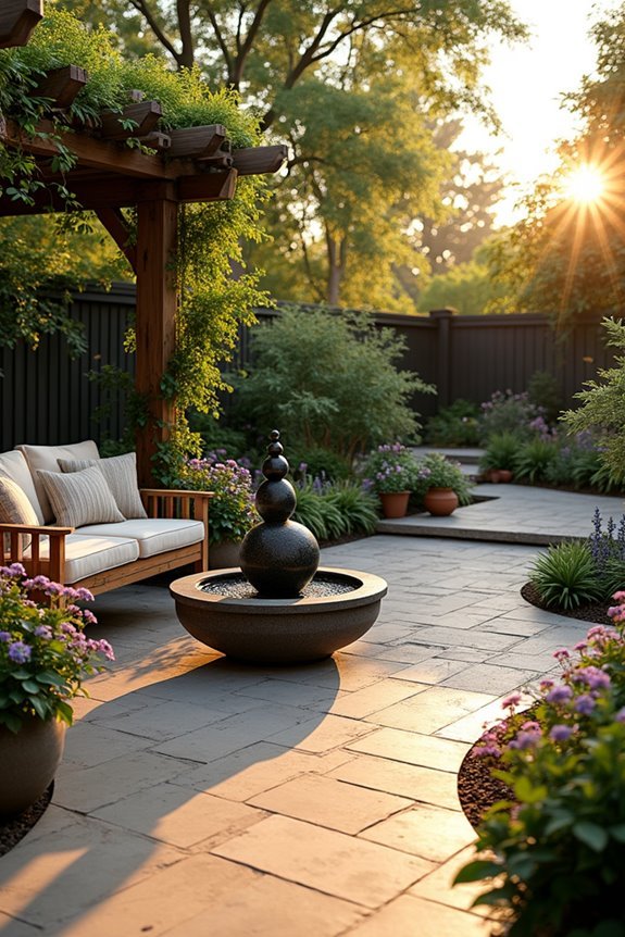 tranquil urban water feature