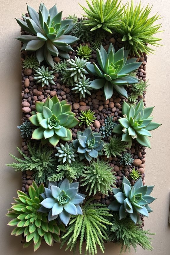 vertical succulent garden design